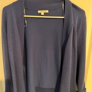 89th & Madison Navy Open-Front Cardigan